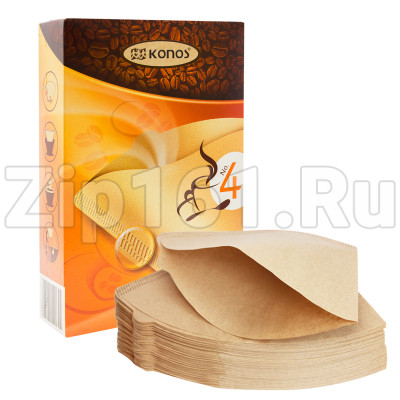 Фильтры для кофеварки капельного типа, размер 4, 100 шт KONOS4/100B