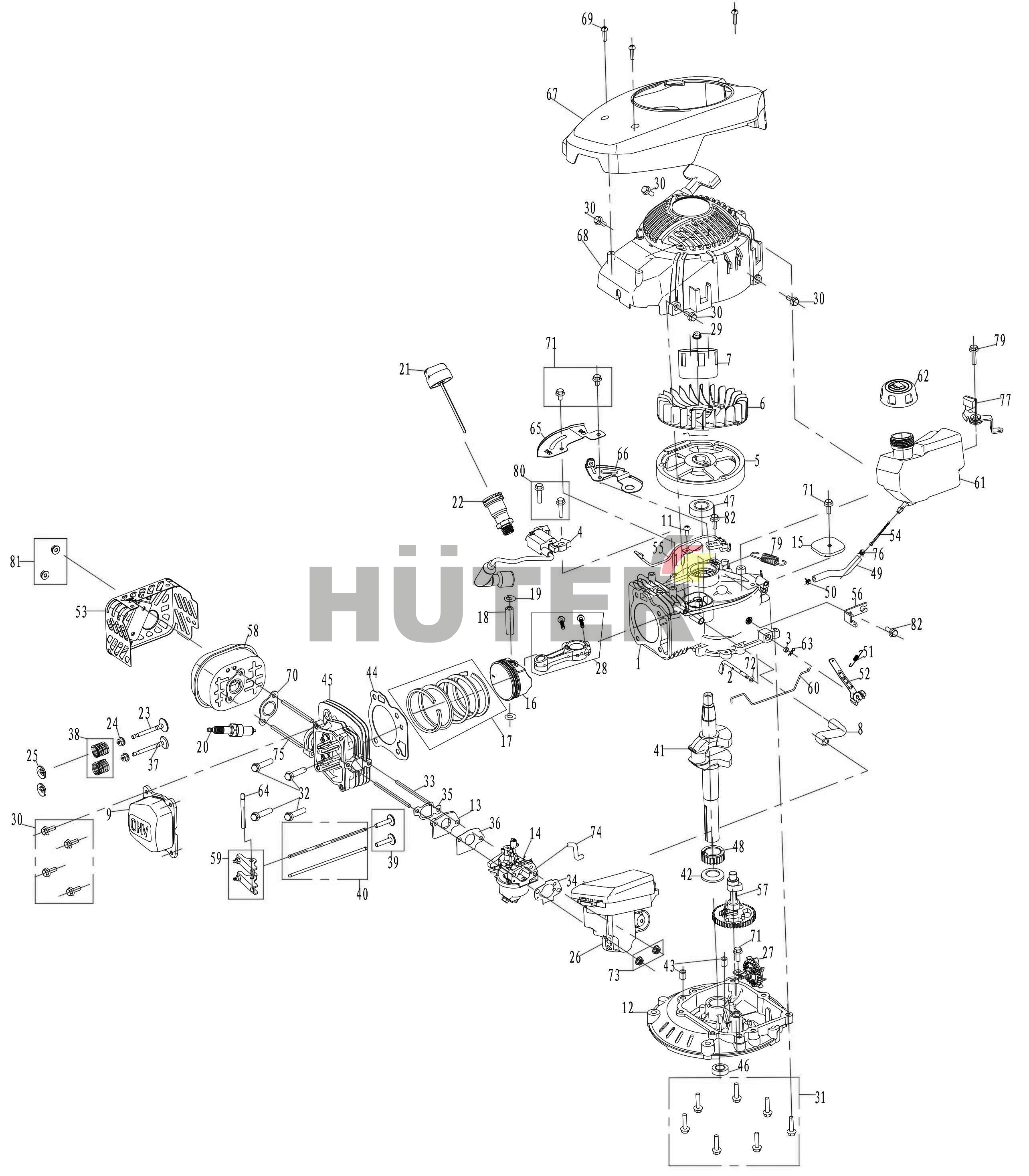 Двигатель (с DJP012) DJP 70/3/7