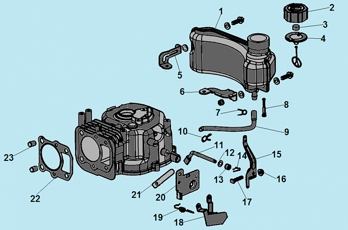 6 ЦИЛИНДР - БАК ГАЗОНОКОСИЛКА CHAMPION LM4215