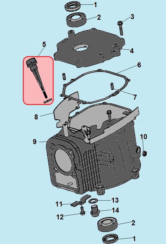 7 ЦИЛИНДР Газонокосилка CHAMPION LMH5640